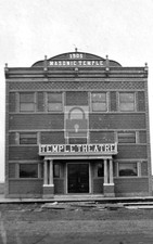 1906 Masonic Temple Theatre Geddes South Dakota SD - Reprint picture