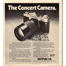 Konica Concert Camera Autoreflex T3 6.5x6 1974 Ad AF6-18 picture