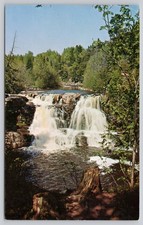 Upper Gooseberry Falls Minnesota Photochrome Postcard by W.A. Fisher Co. picture