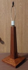 Vtg Craftsman Mission Style Wood Table Lamp Thomas Gallenberg Hand Crafted Art picture