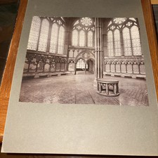 Vintage Salisbury Cathedral Chapter House Mounted English Architecture Photo picture