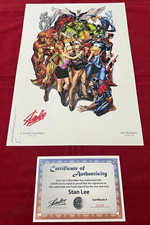Stan Lee Collectibles Stan Lee Signed Marvel Poster COA J. Scott Campbell picture