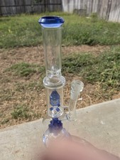 15 1/2  Inch Clear  Glass Water  Bong Brand New Never Used picture