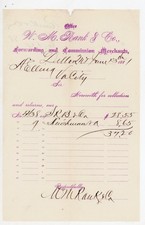 1881 W.M. Rank & Co Duluth MN Commission Merchant Letterhead Acuity Signed picture