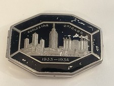 VINTAGE ART DECO LADIES COMPACT 1933-34 CHICAGO WORLDS FAIR SOUVENIR AS IS🌺🌺 picture