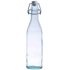TableCraft 17oz Green Glass Oil & Vinegar Bottle with Stopper, Clear picture