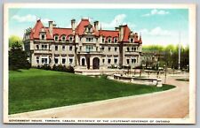 Government House. Residence of Lieutenant Governor. Vintage Toronto Postcard picture