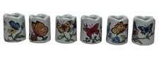 Funny Leuchter Porcelain Mini Taper Candleholder Butterflies Flowers W Germany picture