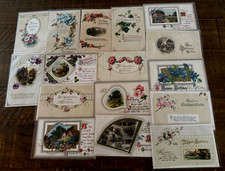 Nice Lot of 16 ~* Winsch* ~ Antique~c.1910 ~ BIRTHDAY  Greetings Postcards~j131 picture