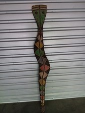 Monumental African male Baga Bansonyi Wood Serpent Snake Sculpture 79
