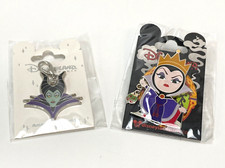 NEW DisneyLand PARIS DLP Snow White Evil Queen PIN Maleficent Lanyard Charm picture