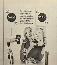 Coca-Cola Fountain Coke Pretty Blonde Vintage Print Ad 1964 picture