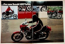 Vintage 1980 Suzuki 450 Twins Motorcycle GS-450ET LT ST Magazine Print Ad picture