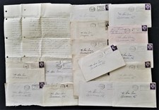 LOT 1958 antique 18 LOVE LETTERS canadensis pa Pvt DONALD CASE Margie Smallman picture