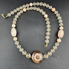 Indo Tibetan Antique Magic Eye And Mixed Gemstone Beads Necklace picture