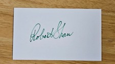ROBERT SHAW SIGNED 3x5 INDEX CARD AUTOGRAPH -JAWS picture
