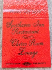 Vtg FS Matchbook Cover Brookings OR Sporthaven Inn Restaurant Chetco River Basin picture