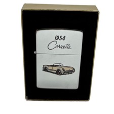Vintage 1990 Zippo 1954 Corvette Zippo Lighter Corvette Lighter VG picture