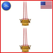 PRETYZOOM 2pcs Electronic Incense Burner LED Light Table Decor picture