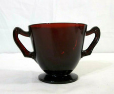 Anchor Hocking Royal Ruby Red Glass Footed Sugar Bowl picture