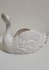 Vintage White Swan w/ Gold Trim 6