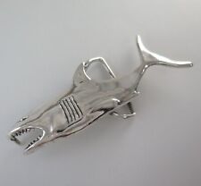 Awesome Solid Sterling Silver Relief SHARK 4.5