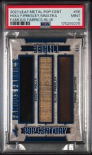 2021 Leaf Metal Pop Century Holly/Presley/Sinatra Famous Fabrics-Blue 6/7-PSA 9- picture