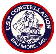 Vintage U.S.F. Constellation Patch Baltimore, Maryland Red Border picture