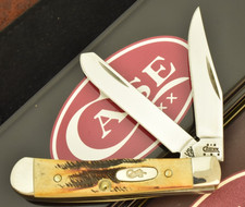CASE XX USA 2003 BONESTAG BONE STAG TINY TRAPPER KNIFE 6.52154 SS NICE (31803) picture