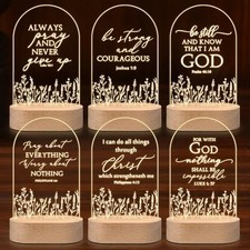 6 Pcs Christian Gifts for Women Faith Ladies Group Bulk Acrylic Bible Verse N... picture