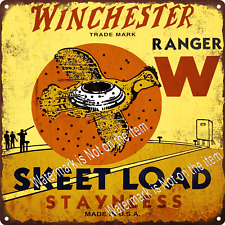 WINCHESTER RANGER SKEET LOAD SHOTGUN AMMO GUN STAYLESS Metal Sign 12x12