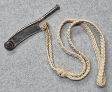 Vintage US Navy USN Boatswain Bosun Pipe Whistle Sterling Silver Lanyard Nautica picture