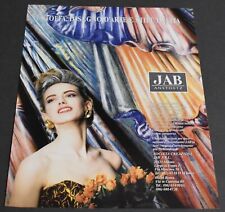 1992 Print Ad Jab Anstoetz Farbric Design Art Lifestyle Lady Beauty Fashionable picture