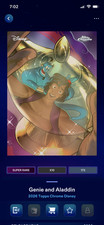 Topps 2026 Disney Collect Chrome Reflections Super Rare SR Aladdin and Genie picture