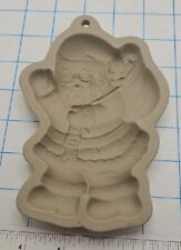 VTG Brown Bag Cookie Art Santa Stoneware With Cook Book  picture