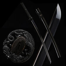 Black Dragon Polished Samurai Katana Sword Sharp 9260 Spring Steel Full Tang picture