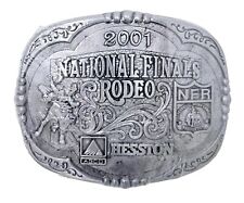 2001 NFR National Finals Rodeo Hesston Belt Buckle Bareback Sealed New AGCO  picture