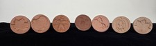 Rycraft Pottery Cookie Stamps Ceramic Lot of 7 - Fall, Thanksgiving, Halloween picture