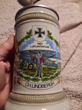 Vintage Charles Lindbergh Commemorative German Stein picture