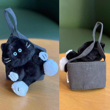 2026 NEW Starbucks Halloween The Cat Band Black Cat Plush ​Portable Cup Cover picture