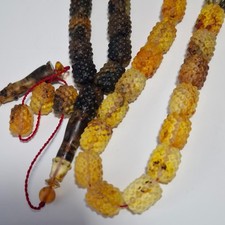 📿Amber Prayer Beads Amber Rosary 45 carvings amber beads 62g📿 picture