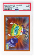 2025 Topps Chrome Spongebob Orange /25 The Quickster PSA 9 POP 1 None Higher picture