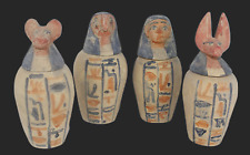 RARE ANCIENT EGYPTIAN ANTIQUE 4 CANOPIC Jars Dead Mummification (Egypt History) picture