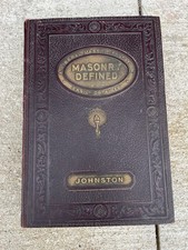 Masonry Defined Albert Mackey Johnston 1930 / 1939 Revised Enlarged Book NL picture