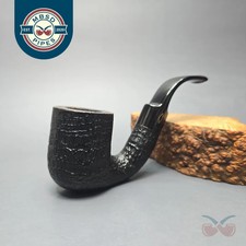 Brebbia Stand Up 2863 Sandblasted Bent Billiard Sitter Estate Briar Pipe picture