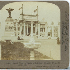 ST. LOUIS WORLDS FAIR, Front View Of Italian Bldg.--Stereoview SL10 picture