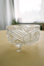 Imperial glass Crystal bowl Vintage footed candy dish picture