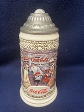 VINTAGE 1994 COCA-COLA Stein with lid THE SODA FOUNTAIN #26225-BRAZIL picture