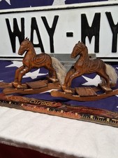 Miniature Wood Carved Rocking Horse 6” X 4