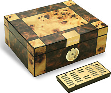 Cigar Humidor, Cedar Wood Cigar Humidor Box with Humidifiers Cigar Accessories,  picture